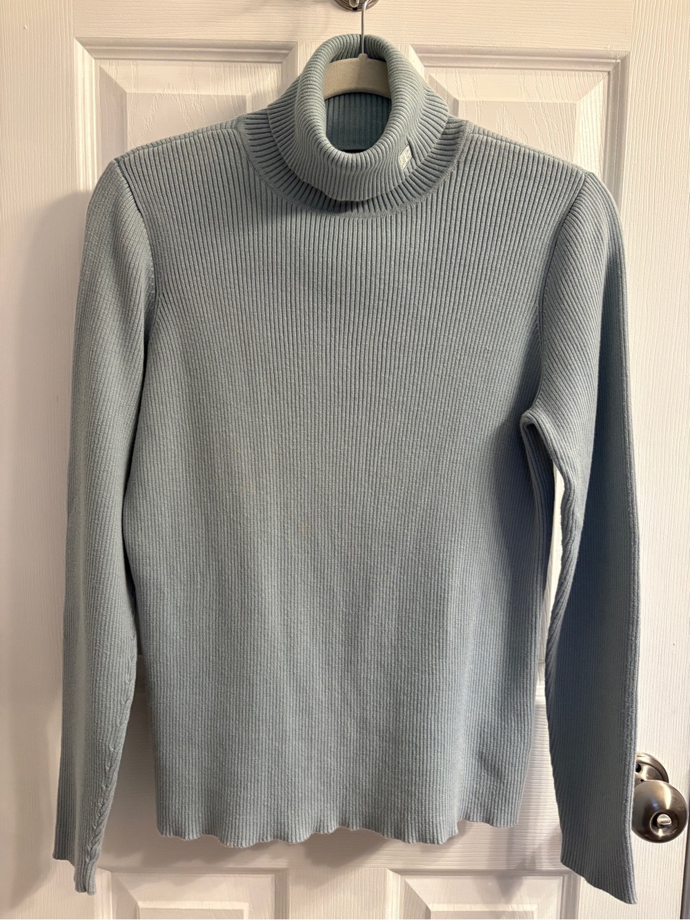 Ralph Lauren Light Blue Ribbed Turtleneck Sweater #413